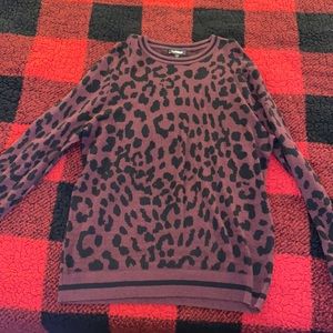 Express cheetah print sweater never worn